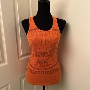 Jagermeister Official Ribbed Orange Graphic Women's Tank Top Size Medium